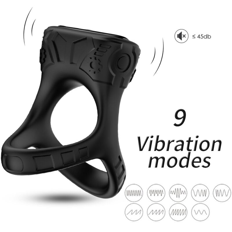 ARMONY - VIBRADOR DE ANEL E MULTPOSIÇÃO PRETO - Toys "n" Us