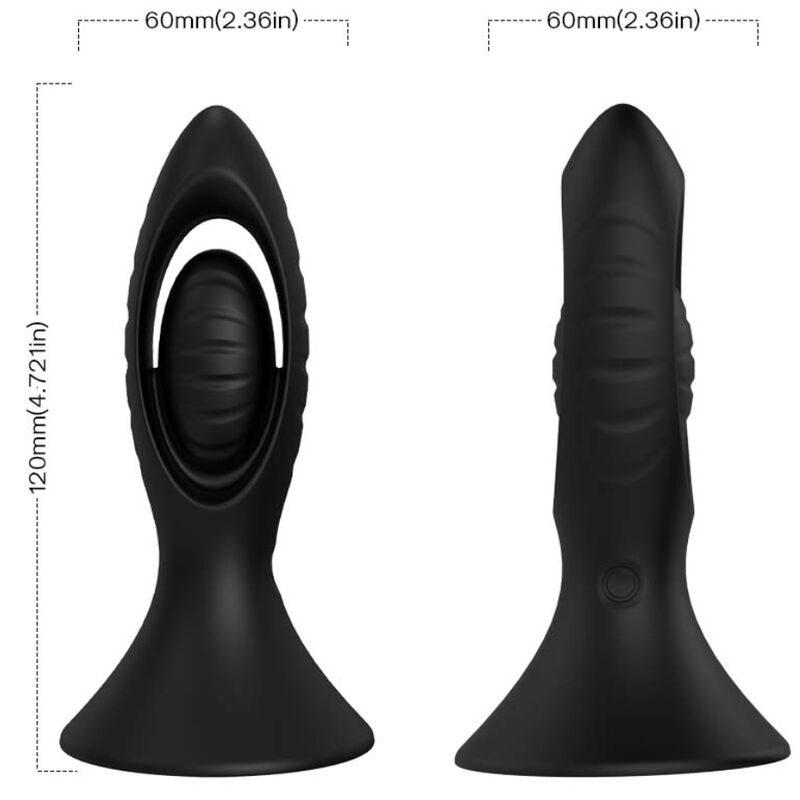 ARMONY - VIBRADOR E PLUG ANAL SILICONE PRETO - Toys "n" Us