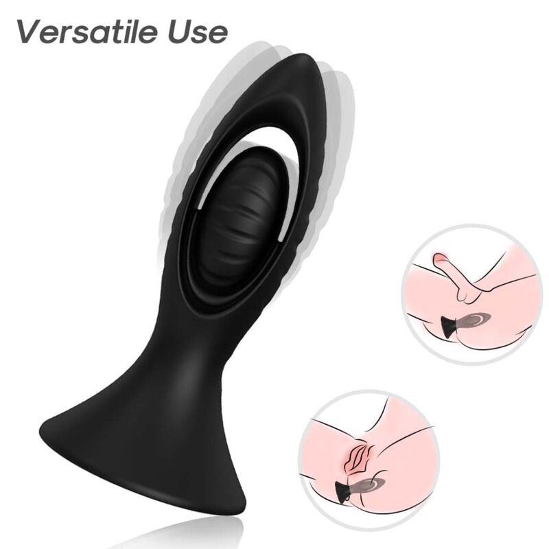 ARMONY - VIBRADOR E PLUG ANAL SILICONE PRETO - Toys "n" Us