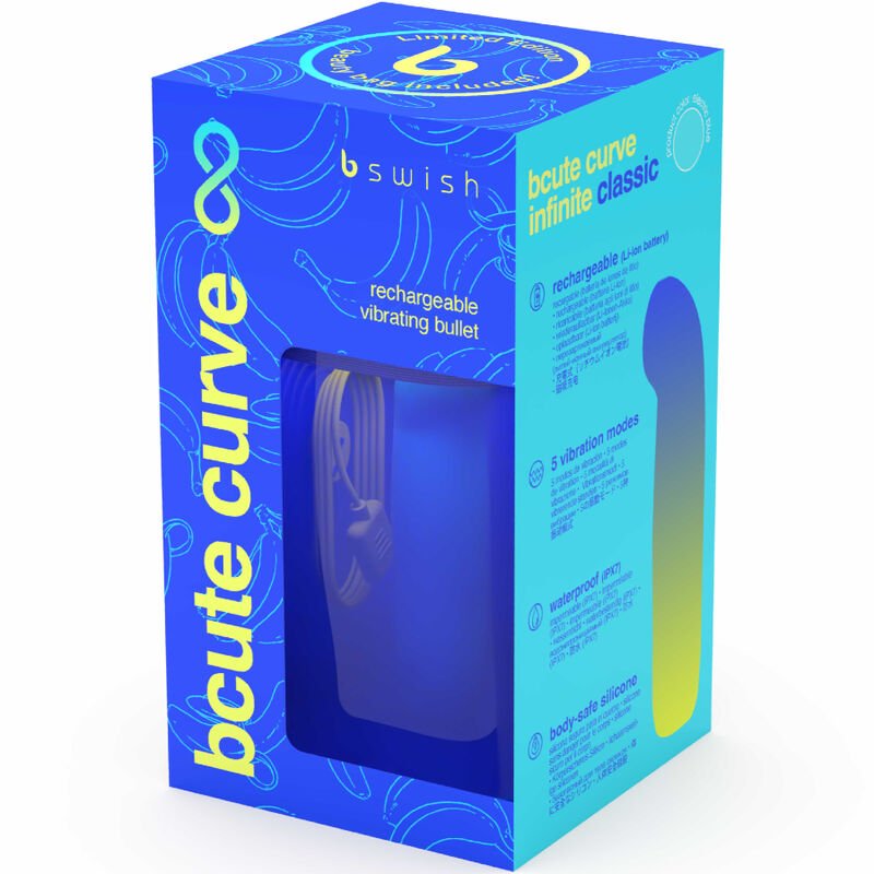 B SWISH - BCUTE CURVE INFINITE CLASSIC LIMITED EDITION BLUE SILICONE RECHARGEABLE VIBRATOR - Toys "n" Us