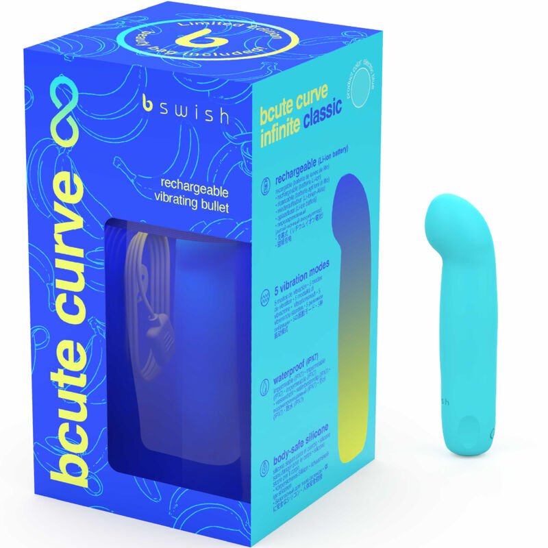 B SWISH - BCUTE CURVE INFINITE CLASSIC LIMITED EDITION BLUE SILICONE RECHARGEABLE VIBRATOR - Toys "n" Us