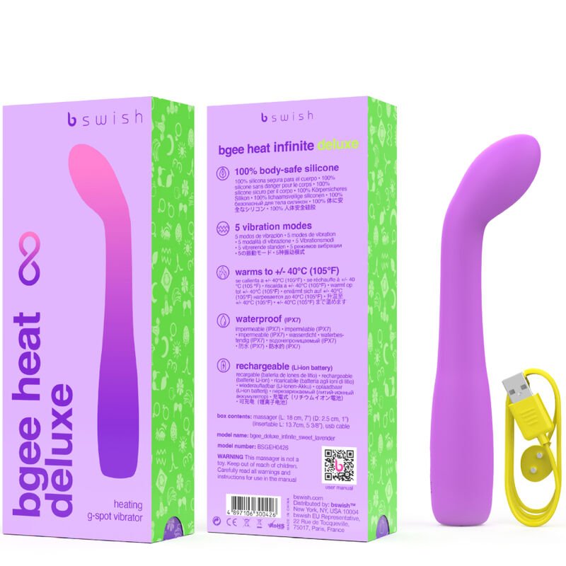 B SWISH - BGEE HEAT INFINITE DELUXE RECHARGEABLE VIBRATOR LAVENDER SILICONE - Toys "n" Us