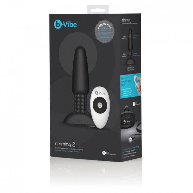 B - VIBE - PLUG ANAL DE CONTROLE REMOTO RIMMING 2 PRETO - Toys "n" Us