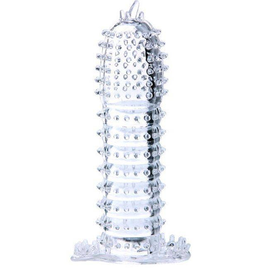 BAILE - BAINHA PARA PÉNIS COM PONTOS ESTIMULANTES TRANSPARENTE 14 CM - Toys "n" Us