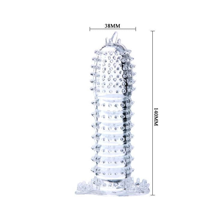BAILE - BAINHA PARA PÉNIS COM PONTOS ESTIMULANTES TRANSPARENTE 14 CM - Toys "n" Us