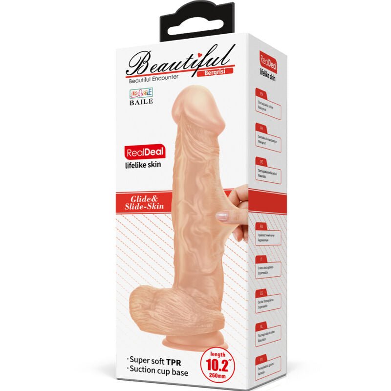 BAILE - BEAUTIFUL ENCOUNTER BERGRISI FLEXIBLE REALISTIC DILDO 26 CM NATURAL - Toys "n" Us