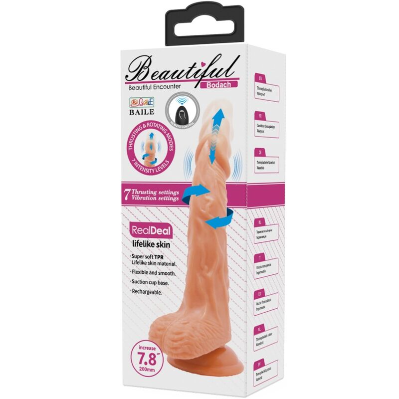 BAILE - BODACH REALISTIC VIBRATOR WITH REMOTE CONTROL SUCTION CUP - Toys "n" Us