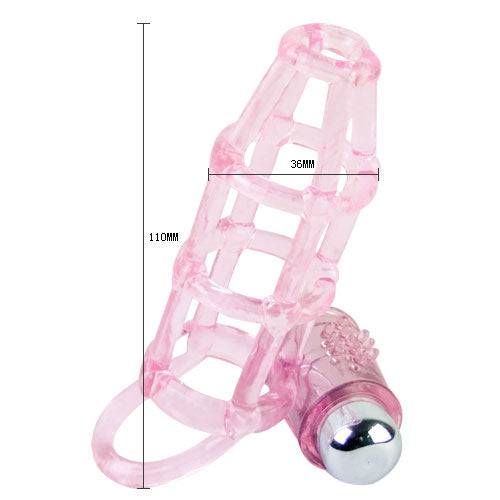 BAILE - CAPA E ANEL DE SILICONE DOCE 10 RITMOS PARA O PÊNIS ROSA - Toys "n" Us