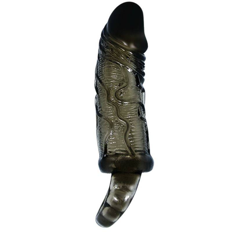 BAILE - CAPA EXTENSORA DE PÊNIS COM ALA PARA TESTÍCULOS PRETA 13.5 CM - Toys "n" Us
