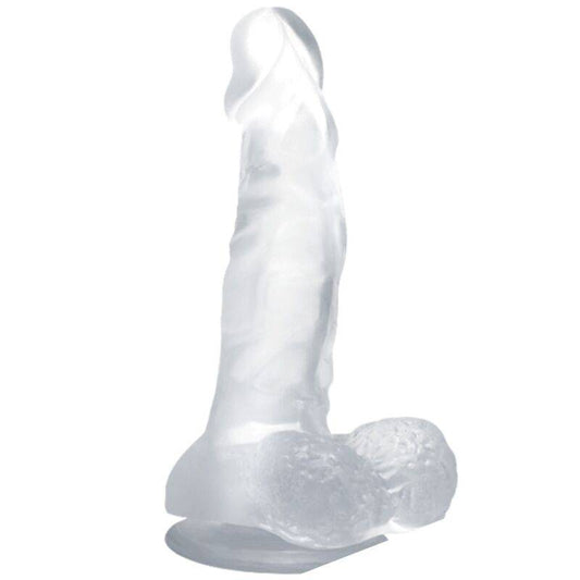 BAILE - DILDO REALÍSTICO COM VENTOSA E TESTÍCULOS 16.7 CM TRANSPARENTE - Toys "n" Us