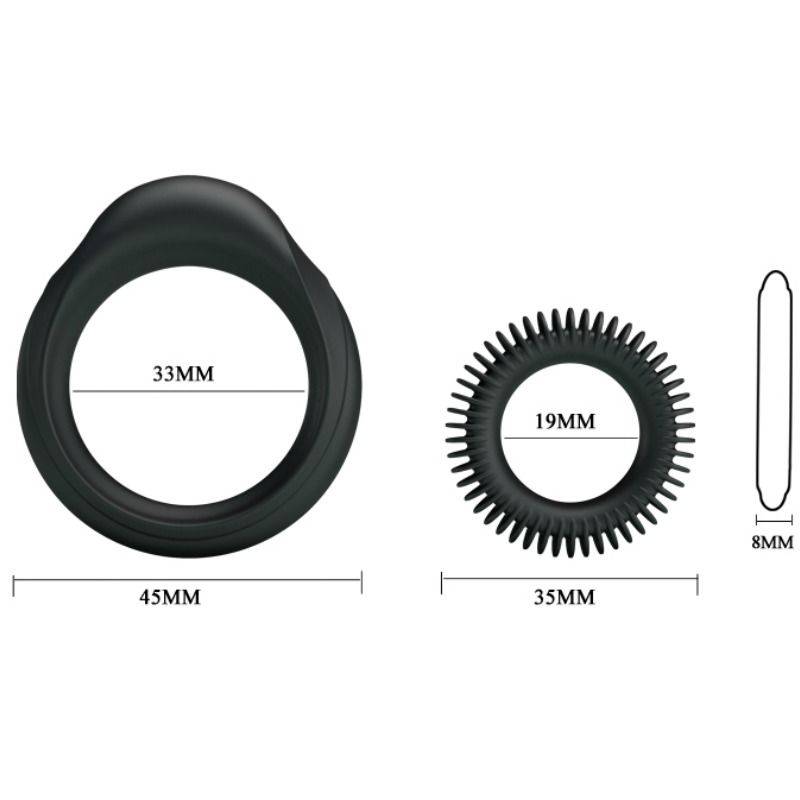 BAILE - KIT 2 ANÉIS DE SILICONE ANEL MASCULINO - Toys "n" Us