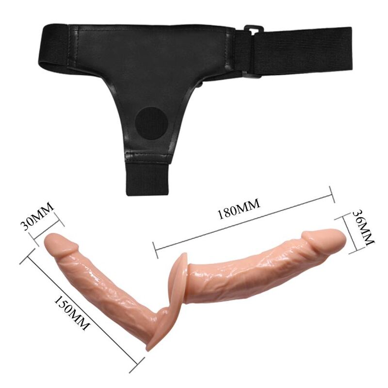 BAILE - ULTRA PASSIONATE DOUBLE DILDOS WITH HARNESS - Toys "n" Us