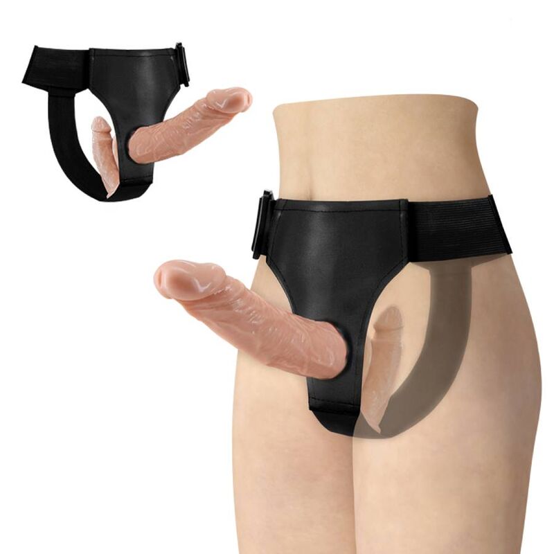 BAILE - ULTRA PASSIONATE DOUBLE DILDOS WITH HARNESS - Toys "n" Us
