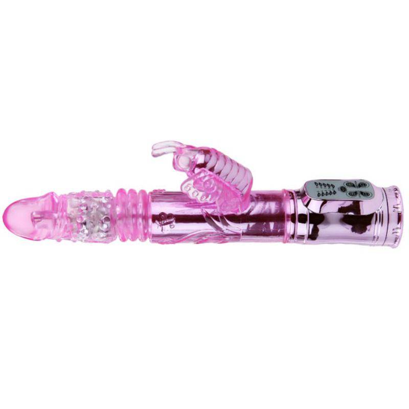 BAILE - VIBRADOR RECARREGVEL COM ROTAO E ESTIMULADOR DE BORBOLETA PULSANTE - Toys "n" Us