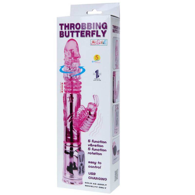 BAILE - VIBRADOR RECARREGVEL COM ROTAO E ESTIMULADOR DE BORBOLETA PULSANTE - Toys "n" Us