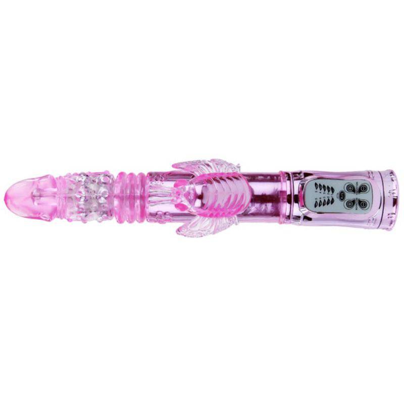 BAILE - VIBRADOR RECARREGVEL COM ROTAO E ESTIMULADOR DE BORBOLETA PULSANTE - Toys "n" Us