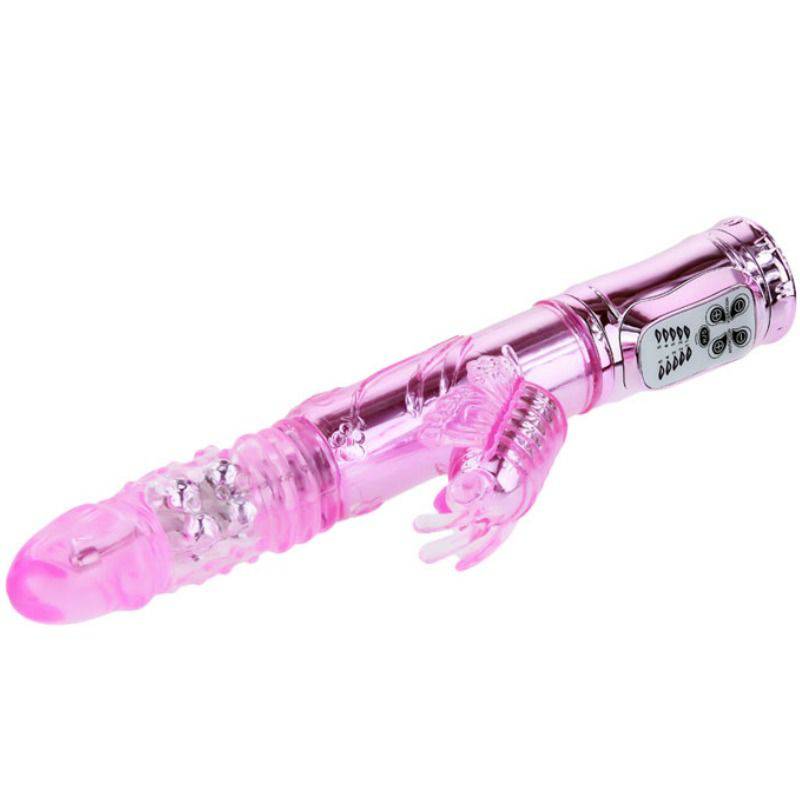BAILE - VIBRADOR RECARREGVEL COM ROTAO E ESTIMULADOR DE BORBOLETA PULSANTE - Toys "n" Us