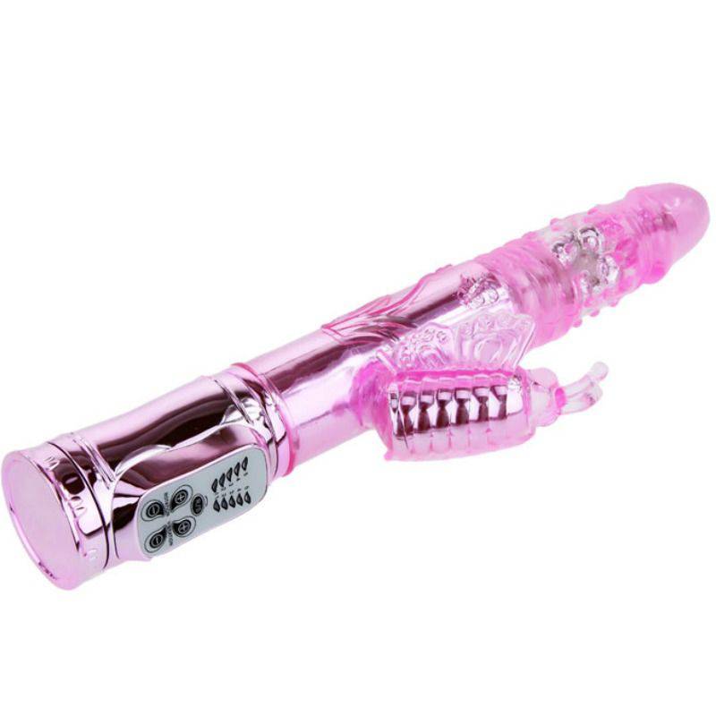 BAILE - VIBRADOR RECARREGVEL COM ROTAO E ESTIMULADOR DE BORBOLETA PULSANTE - Toys "n" Us