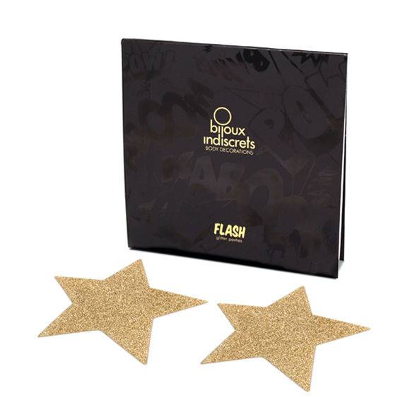 BIJOUX - INDISCRETS FLASH GOLDEN STAR NIPPLE COVERS - Toys "n" Us