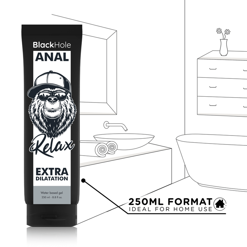 BLACK HOLE - GEL BASE DE ÁGUA DILATAÇÃO ANAL 250 ML - Toys "n" Us
