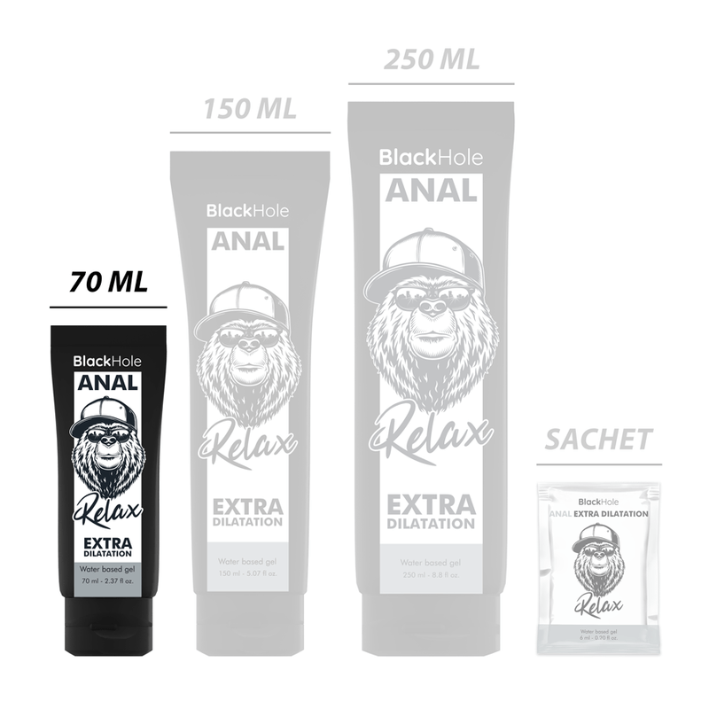 BLACK HOLE - GEL BASE DE ÁGUA DILATAÇÃO ANAL 70 ML - Toys "n" Us