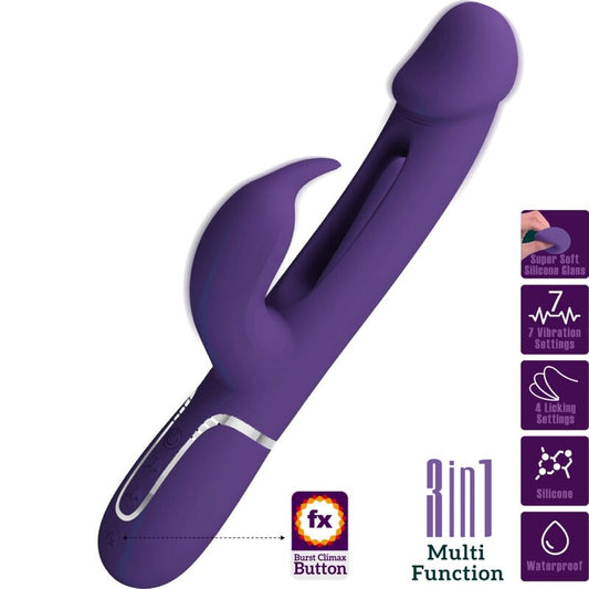 BONITO AMOR - KAMPAS COELHO VIBRADOR MULTIFUNÇÃO 3 EM 1 COM LÍNGUA VIOLETA - Toys "n" Us