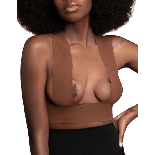 BYE - BRA - BODY CINTA 5 M X 6.5 CM + 3 PARES DE PEZONERAS MARRON - Toys "n" Us