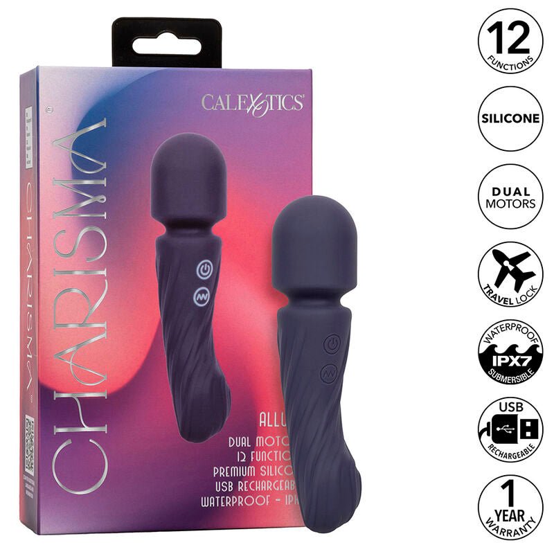 CALEXOTICS - CHARISMA ALLURE MASSAGER DUAL MOTORS 12 FUNCTIONS 17.25 CM X 4.5 CM PURPLE - Toys "n" Us