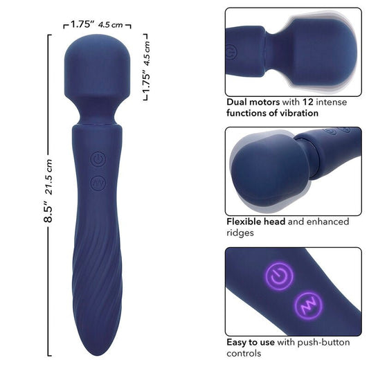CALEXOTICS - CHARISMA MYSTIQUE MASSAGER DUAL MOTORS 12 FUNCTIONS 20,5 CM X 4.5 CM PURPLE - Toys "n" Us