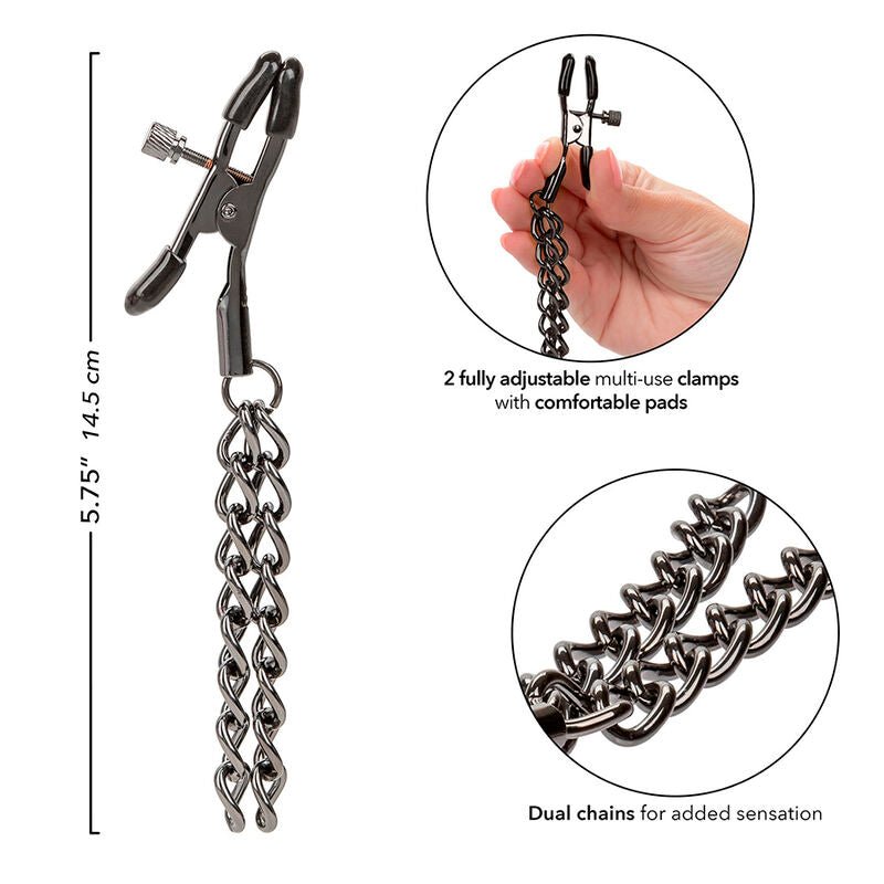 CALEXOTICS - EUPHORIA CHAIN NIPPLE CLAMPS 14.5 CM - Toys "n" Us
