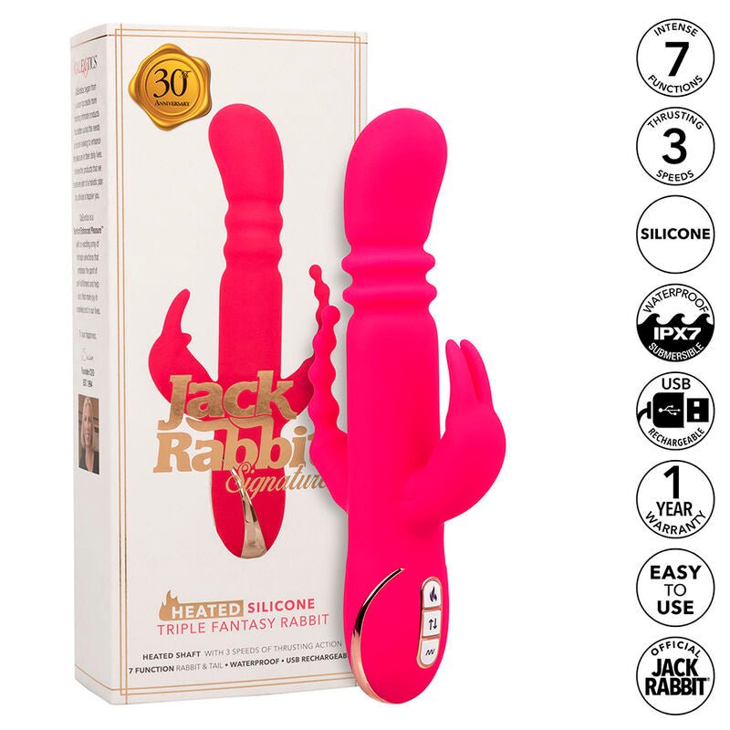 CALEXOTICS - JACK FANTASY TRIPLE HEATED VIBRATOR RABBIT PINK - Toys "n" Us