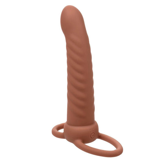 CALEXOTICS - MAXX RIBBED DUAL PENETRATOR 10 VIBRATIONS BROWN - Toys "n" Us