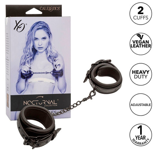 CALEXOTICS - NOCTURNAL LEATHER WRIST CUFFS ADJUSTABLE BLACK - Toys "n" Us