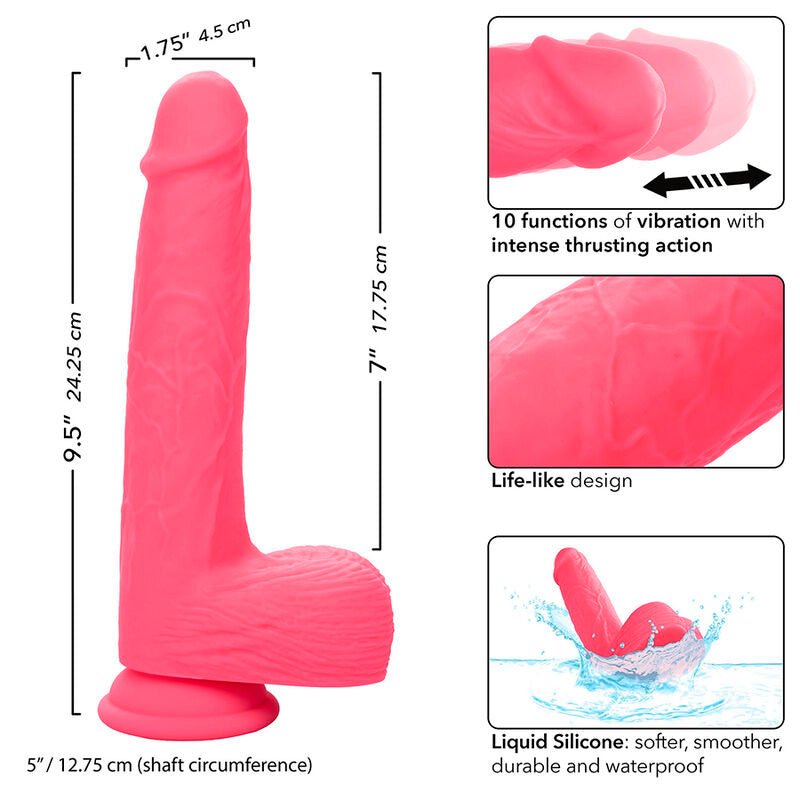 CALEXOTICS - STUDS REALISTIC VIBRATOR 10 VIBRATIONS PINK - Toys "n" Us