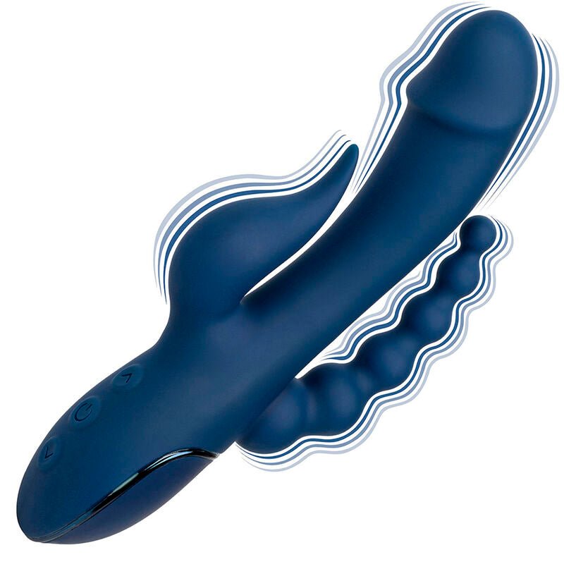 CALEXOTICS - VIBRADOR TRIPLO ORGASM AZUL - Toys "n" Us