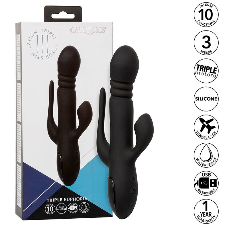 CALEXOTICS - VIBRATOR TRIPLE EUPHORIA BLACK - Toys "n" Us