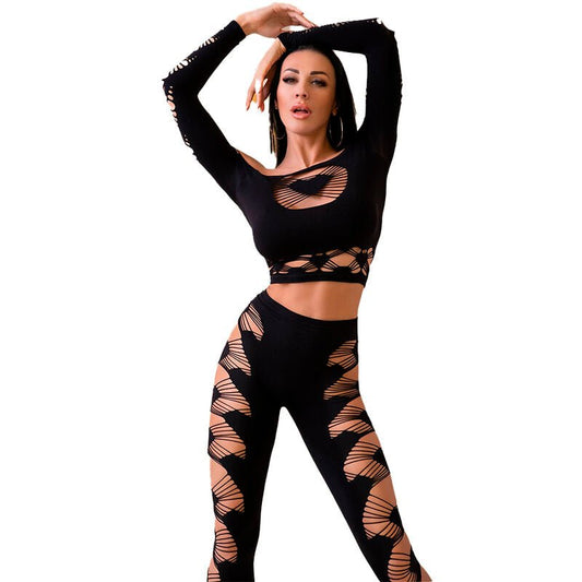 CHILIROSE - CR 4436 TOP & LEGGINS PRETO S/L - Toys "n" Us