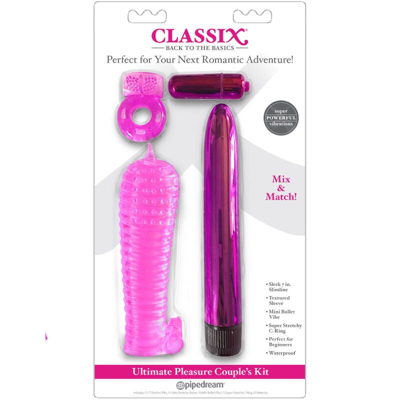 CLASSIX - KIT PARA CASAIS COM ANEL, BAINHA E BALAS ROSA - Toys "n" Us