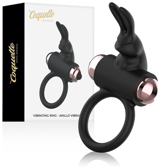 COQUETTE CHIC DESIRE - ANEL COM VIBRADOR PRETO/ OURO - Toys "n" Us