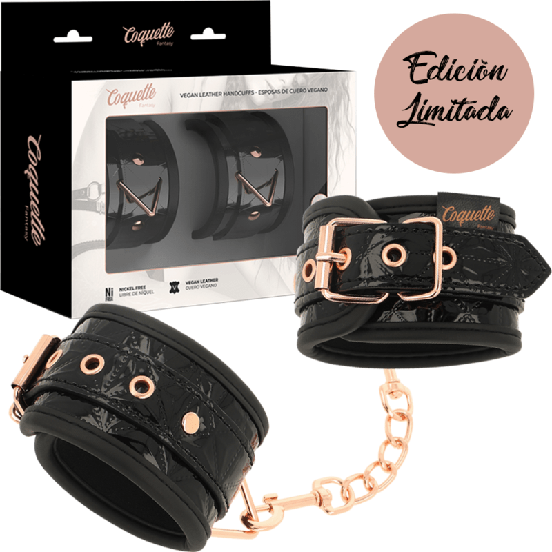 COQUETTE CHIC DESIRE - BLACK EDITION PREMIUM HANDCUFFS WITH NEOPRENE LINING - Toys "n" Us