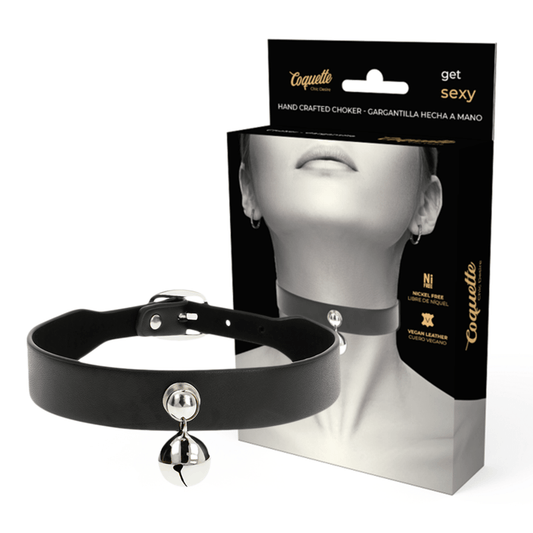 COQUETTE CHIC DESIRE - COLAR DE COURO VEGANO MULHER ACESSÓRIO DE CHOCALHO - Toys "n" Us