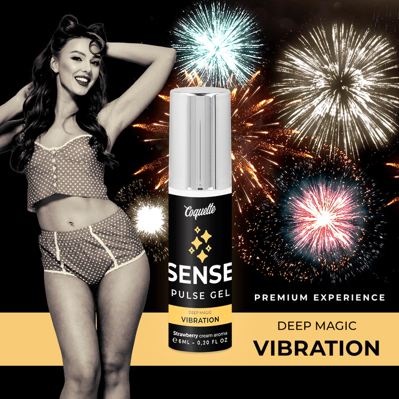 COQUETTE CHIC DESIRE - GEL VIBRADOR DE MORANGO PULSE PREMIUM LÍQUIDO 6ML - Toys "n" Us