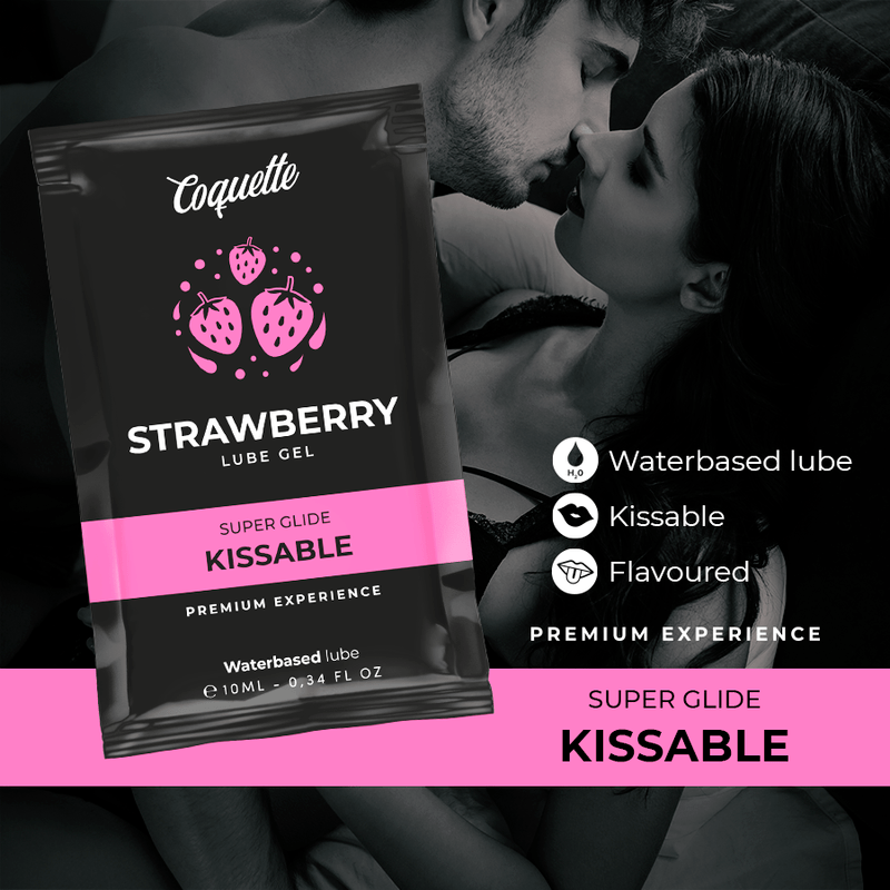 COQUETTE CHIC DESIRE - LUBRIFICANTE BEIJVEL BASE DE GUA DE MORANGO 10 ML - Toys "n" Us