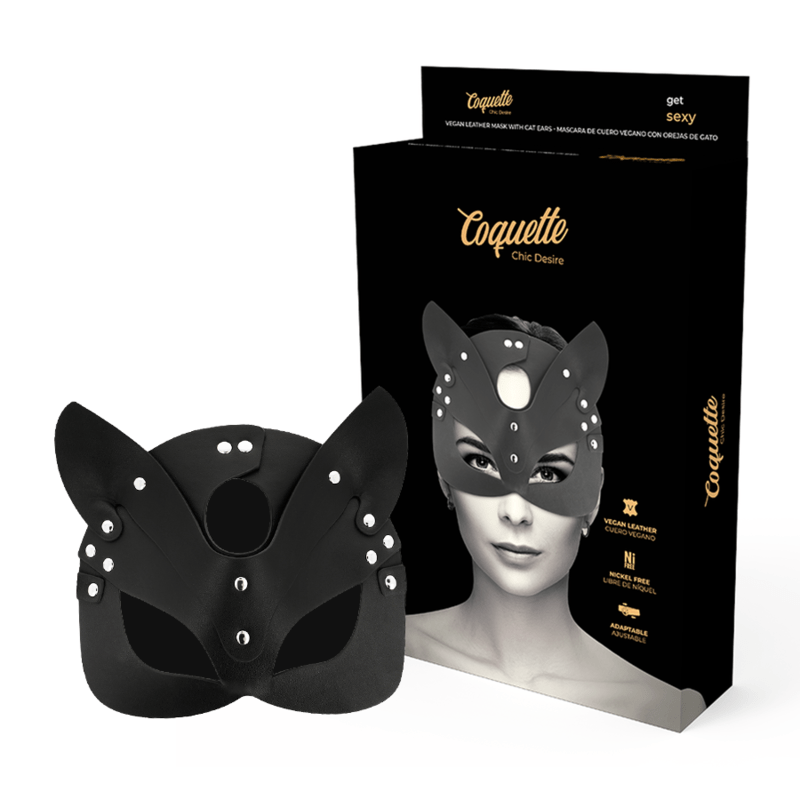COQUETTE CHIC DESIRE - MSCARA DE COURO VEGANO COM ORELHAS DE GATO - Toys "n" Us