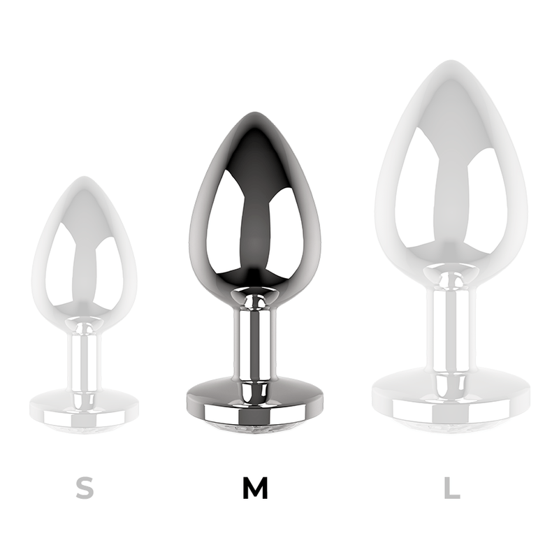 COQUETTE CHIC DESIRE - PLUGUE ANAL METAL COR CLARO TAMANHO M 3.5 X 8 CM - Toys "n" Us