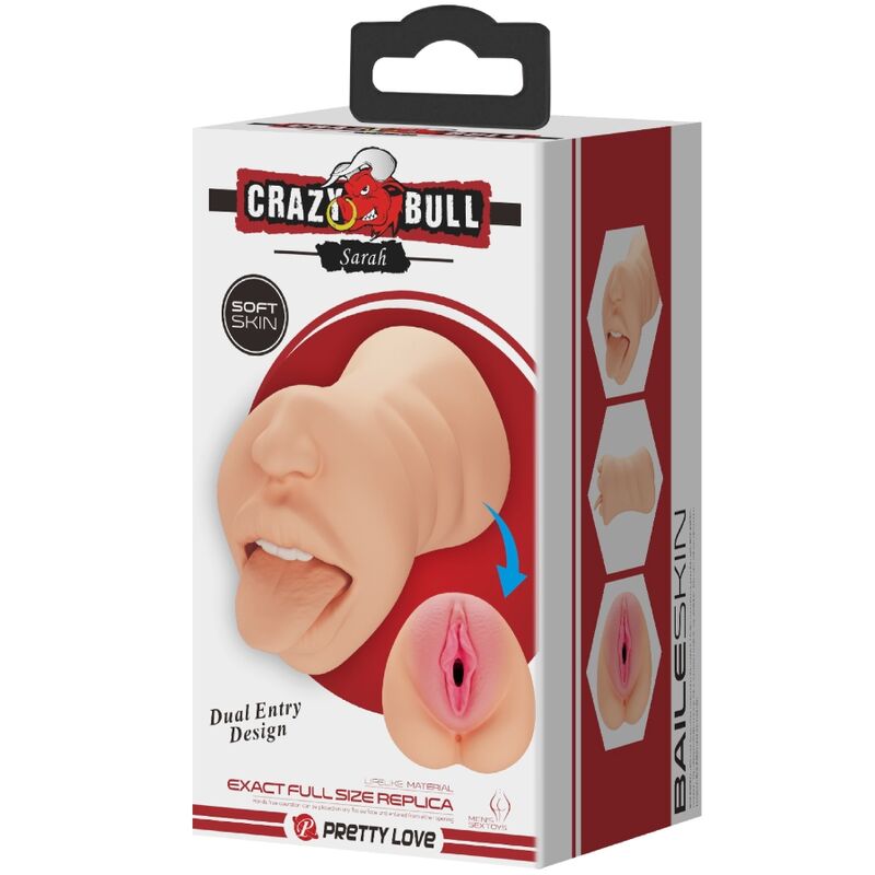 CRAZY BULL - SARAH MASTUBADOR EM FORMA DE VAGINA DUPLA ENTRADA - Toys "n" Us