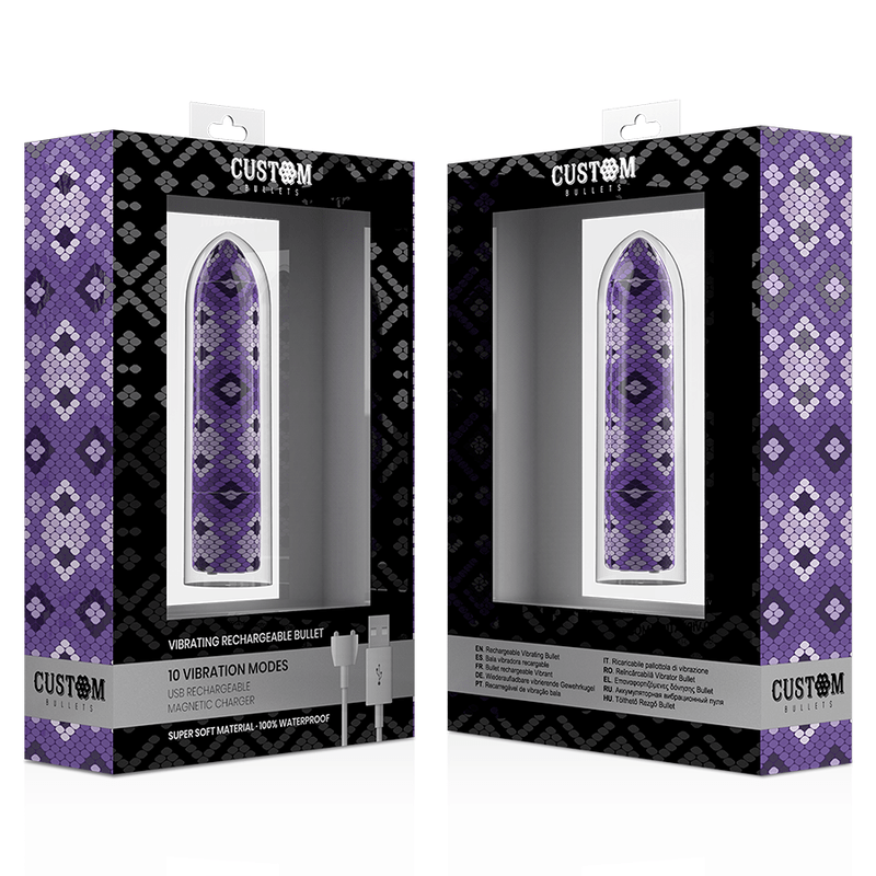 CUSTOM BULLETS - RECHARGEABLE SNAKE PURPLE MAGNETIC BULLET 10V - Toys "n" Us