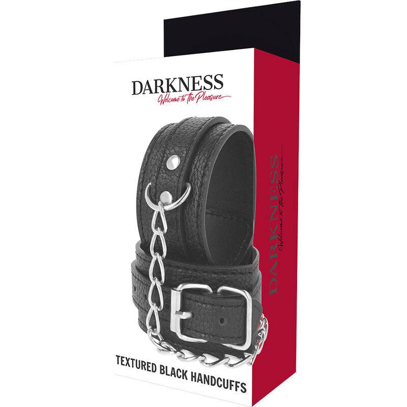 DARKNESS - ALGEMAS DE COURO TEXTURADO PRETO - Toys "n" Us