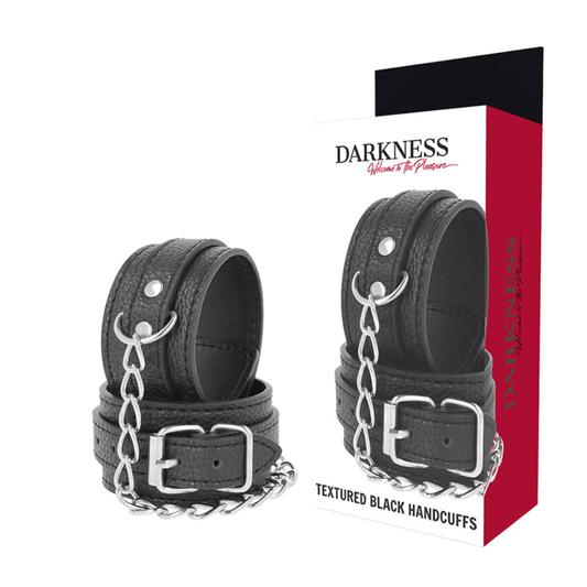 DARKNESS - ALGEMAS DE COURO TEXTURADO PRETO - Toys "n" Us