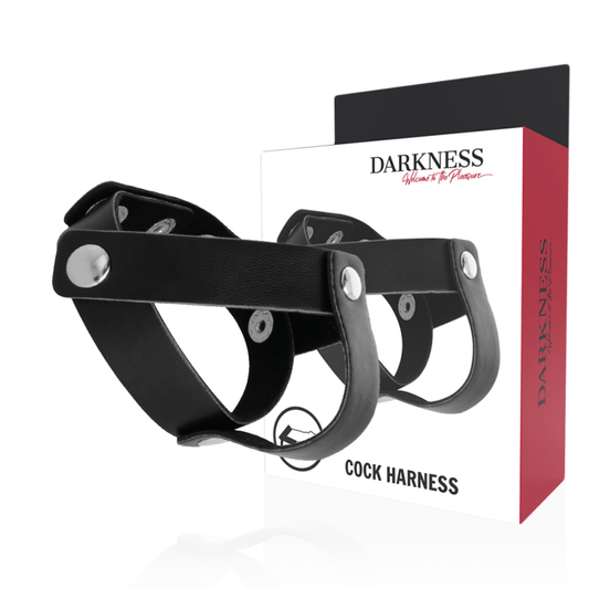 DARKNESS - ANEL DE PELE PARA PÊNIS E TESTÍCULOS - Toys "n" Us